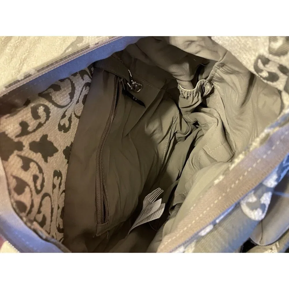 Petunia Pickle Bottom Backpack Messenger Bag‎ Baby Diaper Bag White Gray